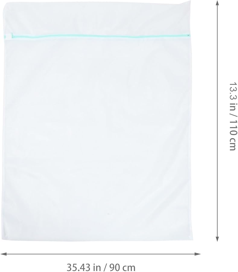 مجموعة أكياس الغسيل ذات الشبكة كبيرة الحجم من قطعتين للأنسجة الحساسة والفراش والسفر - Image 2